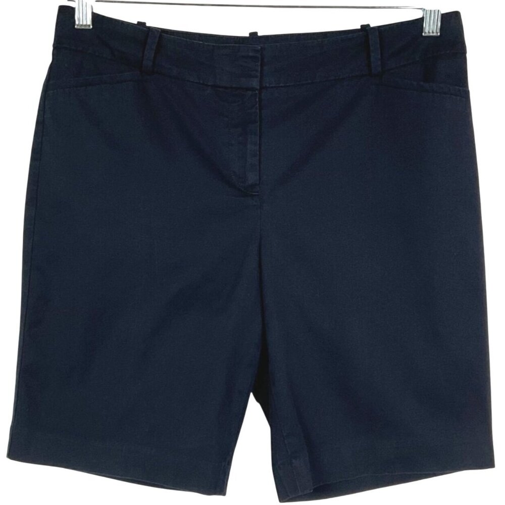 Talbots Navy Blue Bermuda Shorts, size 10 Petite, 98% Cotton, 2% Spandex